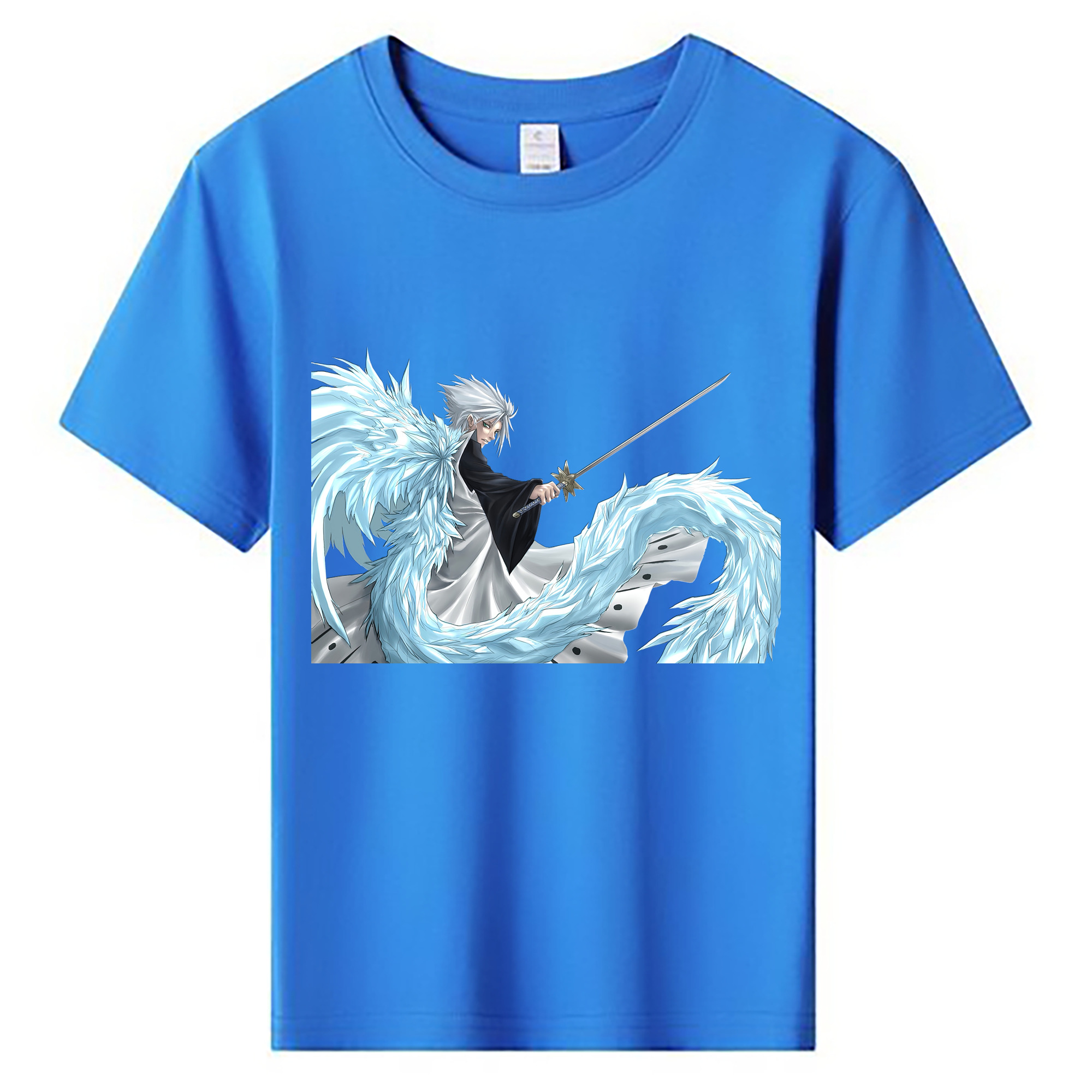 （画像用） ブリーチ 日番谷冬獅郎（ひつがや とうしろう） BLEACH Hitsugaya Toushirou 綿100％キッズTシャツ（フロントプリント）
